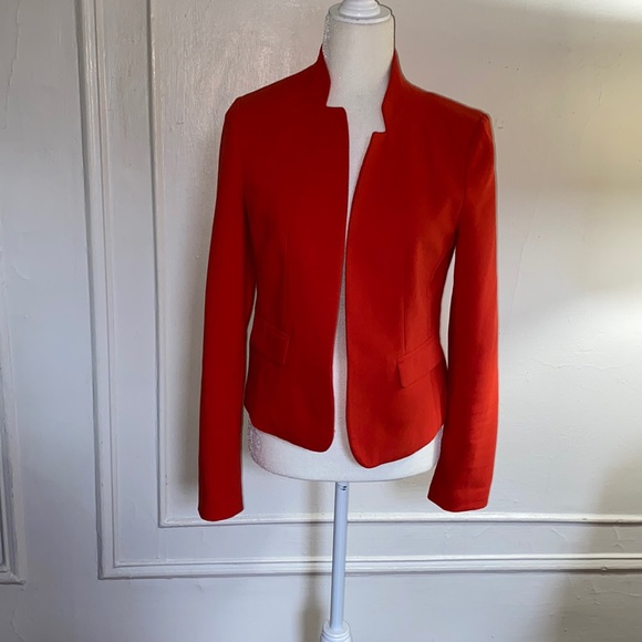 Loft Women Red Blazer - Picture 2 of 8